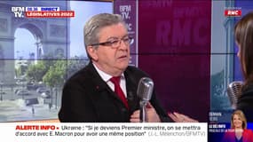 Ukraine: "Si je deviens Premier ministre, on se mettra d'accord avec Emmanuel Macron, pour parler d'une seule voix", affirme Jean-Luc Mélenchon
