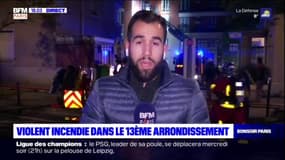 Paris: un violent incendie s'est déclaré dans le 13e arrondissement