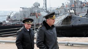 L'amiral Alexandre Vitko, ici le 20 mars à Sébastopol, a annoncé le développement d'une puissante flotte en mer Noire.