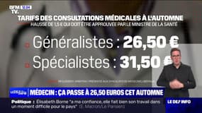 26,5€ chez les généralistes, 31,5€ chez les spécialistes... Les tarifs des consultations médicales vont augmenter à l'automne