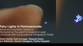 Petite fée holographique réactive au toucher.