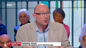 #GrandOral "Le détenu qui veut s'en sortir ,on est obligé de le protéger. Il doit rester enfermé, sinon il se fait massacrer. C'est ça la réalité des prisons aujourd'hui dans notre pays ! @ManuBaudinSNPFO #GGRMC