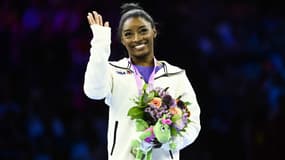 Simone Biles titrée à la poutre lors des championnats du monde de gymnastique, 8 octobre 2023