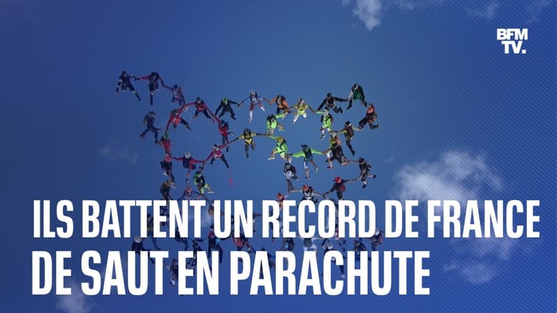 Un record de France de saut en parachute battu près de Nancy