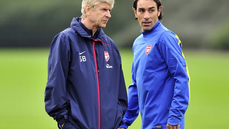 Arsène Wenger et Robert Pirès