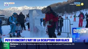 Hautes-Alpes: le domaine skiable de Puy-Saint-Vincent met la sculpture sur glace à l'honneur