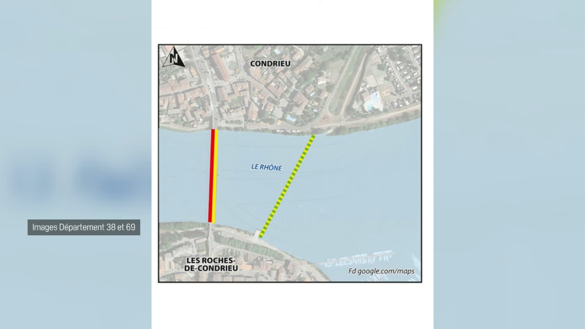 La troisième option proposées aux habitants pour le pont de Condrieu. La troisième option proposées aux habitants pour le pont de Condrieu.