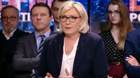 Marine Le Pen le 25 février 2018 sur BFMTV