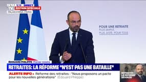 Édouard Philippe annonce un système de répartition par points "indexés progressivement sur les salaires"