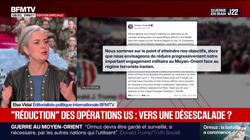 Guerre au Moyen-Orient: Donald Trump dit vouloir "réduire graduellement" l'intervention américaine en Iran