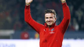 David Beckham avant le match PSG-OM fin février