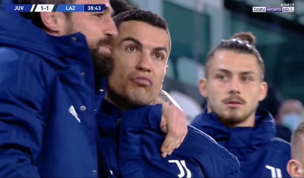 Cristiano Ronaldo après le but de Rabiot