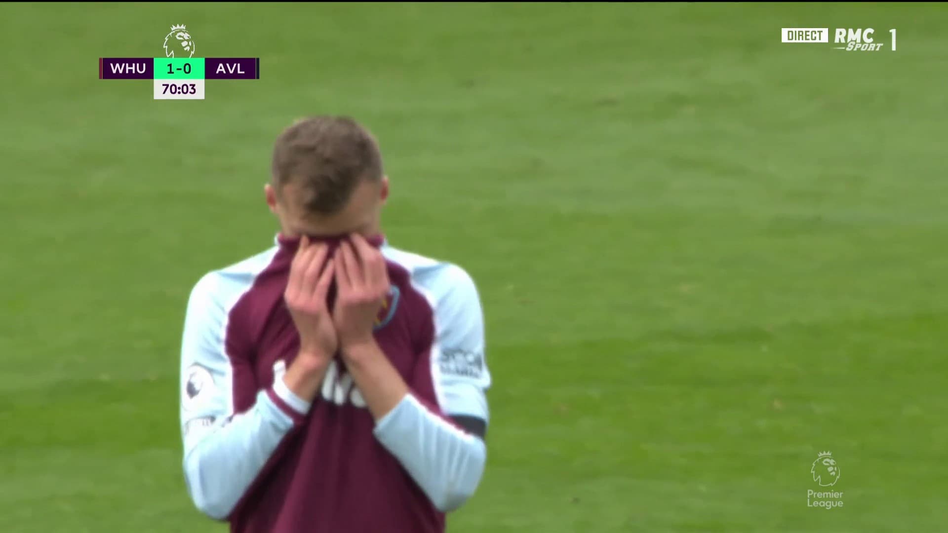 Andriy Yarmolenko en larme contre Aston Villa, le 13 mars 2022.