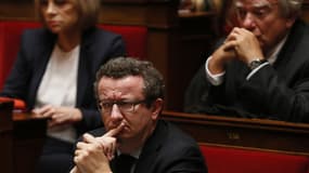 Christian Paul, l'un des socialistes frondeurs, mardi à l'Assemblée nationale.