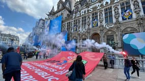 La CGT ville de Paris a manifesté ce mardi 4 juin pour obtenir une prime Jeux olympiques et paralympiques de 1.900 euros pour tous les agents de la ville.