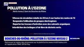 Bouches-du-Rhône: l'alerte de pollution à l'ozone élevée au niveau 2