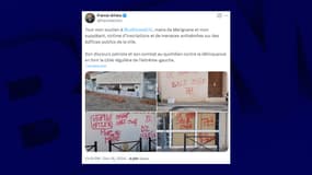 Des tags antisémites ont été découverts sur les murs de plusieurs bâtiments à Marignane le 16 décembre 2024.