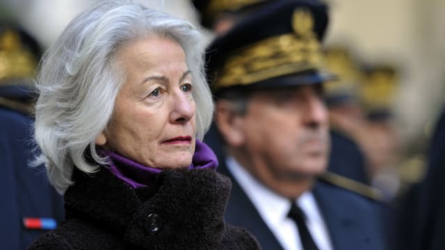 Dominique Érignac, veuve du préfet.