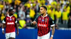 Justin Kluivert avec Nice, le 7 mai 2022