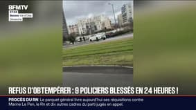 Neufs policiers blessés lors de différents refus d'obtempérer en moins de deux jours