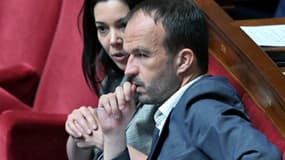 Manuel Bompard et Sophia Chikirou à l'Assemblée nationale le 30 mai 2023
