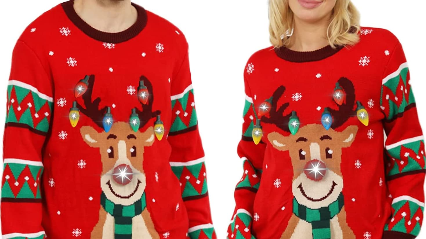 Ce pull de Noel lumineux est parfait, achetez-le en 2 exemplaires pour votre couple
Ce pull de Noel lumineux est parfait, achetez-le en 2 exemplaires pour votre couple