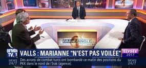 "Marianne a le sein nu, elle n'est pas voilée parce qu'elle est libre", affirme Manuel Valls (2/2)