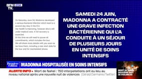 Madonna hospitalisée en soins intensifs - 29/06