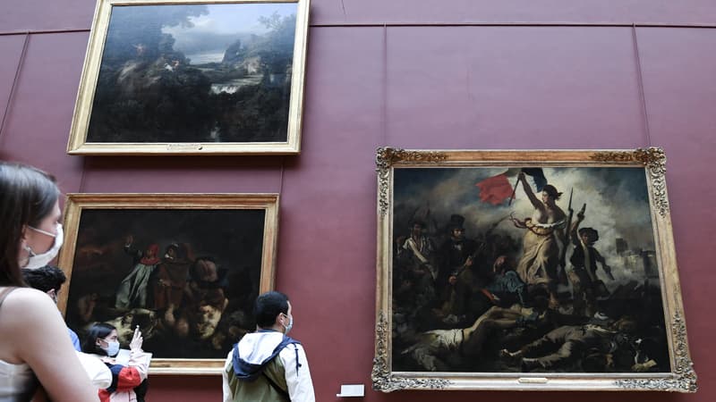La Liberté guidant le peuple, de Delacroix, au Louvre en août 2023.