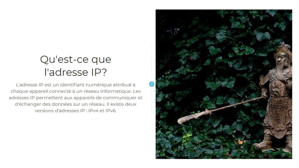 Un extrait de la présentation sur les risques de divulgation des adresses IP.