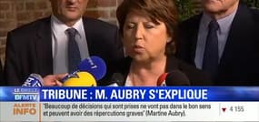 Martine Aubry: "On vient d'entendre un véritable réquisitoire contre la politique du gouvernement en général et contre Manuel Valls en particulier", Thierry Arnaud