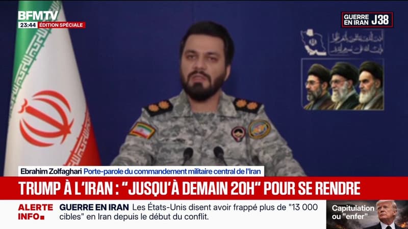 L’ultimatum de Donald Trump est “délirant” pour le porte-parole du commandement militaire central de l’Iran