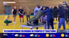 Le premier championnat du monde de pompes et tractions lestées s'est tenu à Évry-Courcouronnes