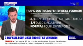 Grève à la SNCF: 2 TGV sur 3 Sur l'axe Sud-Est ce vendredi
