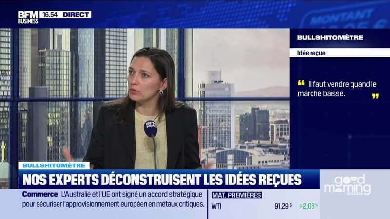 Bullshitomètre : "Il faut vendre quand le marché baisse" - FAUX répond Léa Dunand-Chatellet - 24/03