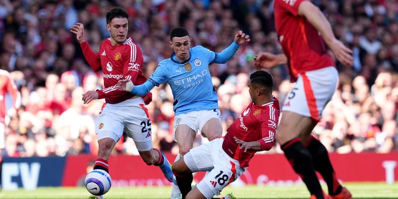 Phil Foden lors de Manchester United-Manchester City (0-0, Premier League), le 6 avril 2025