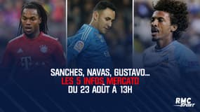 Sanches, Navas, Gustavo... Les 5 infos mercato du 23 août à 13h