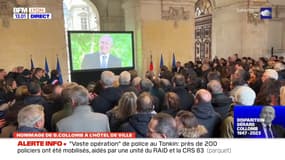 Mort de Gérard Collomb: les applaudissements des Lyonnais à l'Hôtel de ville
