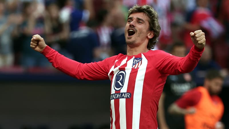 Antoine Griezmann au Wanda Metropolitano lors d'un match Atlético-Gérone, à Madrid le 13 avril 2024