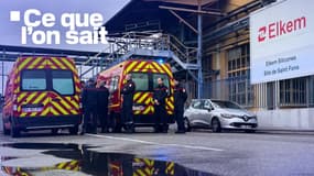 Le site de l'usine Elkem Silicones à Saint-Fons, dans le Rhône, où a eu lieu une explosion, le lundi 22 décembre 2025