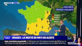 Orages: la moitié sud du pays placée en vigilance jaune, ce mardi