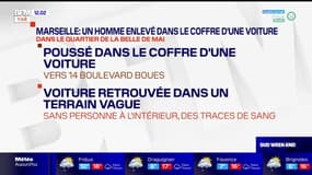 Marseille: un homme enlevé dans le coffre d'une voiture