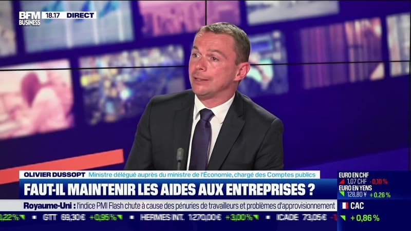 Olivier Dussopt, ministre délégué auprès du ministre de l'Économie, des Finances et de la Relance, chargé des Comptes publics.