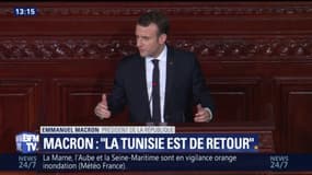 Macron : "La page du printemps tunisien n'est pas tournée (...) Mais la Tunisie est bien de retour"