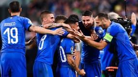 La joie des Italiens sur l'égalisation de Lorenzo Insigne.