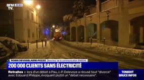 Neige: désormais 200.000 foyers sont privés d'électricité dans la Drôme, l'Ardèche, l'Isère et le Rhône (Enedis)