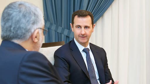 Le Président syrien, Bachar al-Assad, en présence du président du Parlement iranien, le 1er septembre 2013.