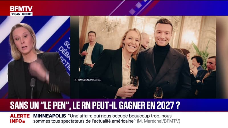Présidentielle 2027: "Je suis sereine sur sa capacité à pouvoir porter ce combat", explique Marion Maréchal au sujet de Jordan Bardella
