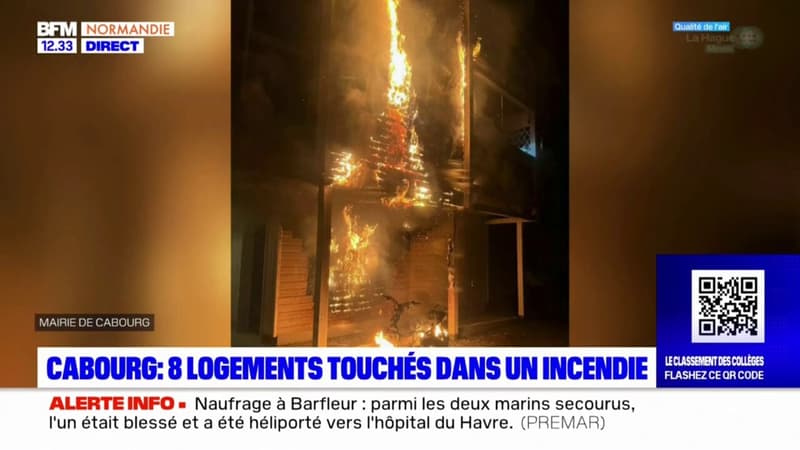 Cabourg: huit logements touchés par un incendie