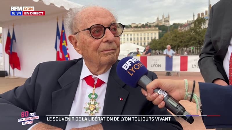 80 ans de la Libération de Lyon: le témoignage d'un ancien résistant, médaillé lors de la cérémonie